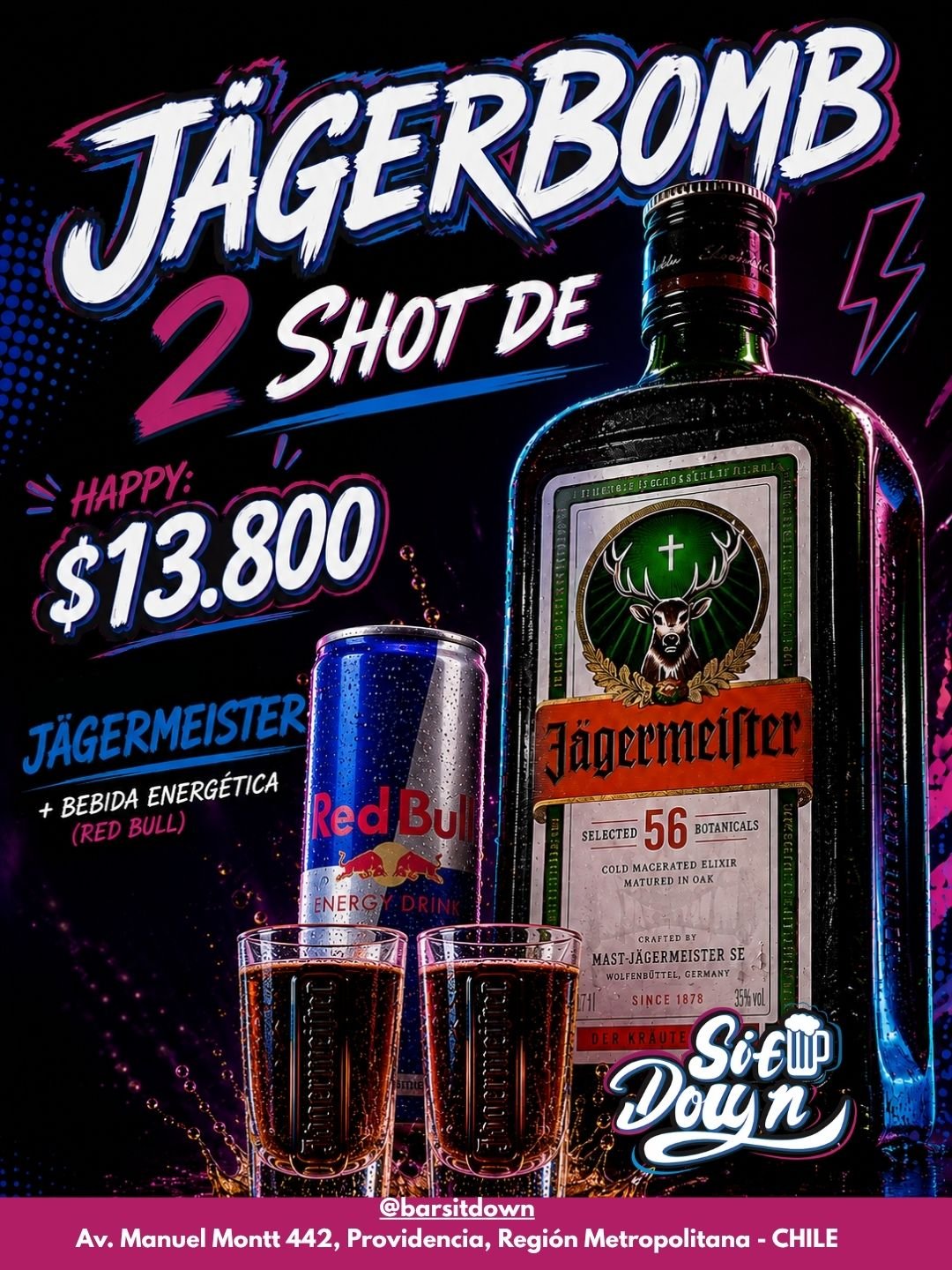 sit down jagerbomb happy